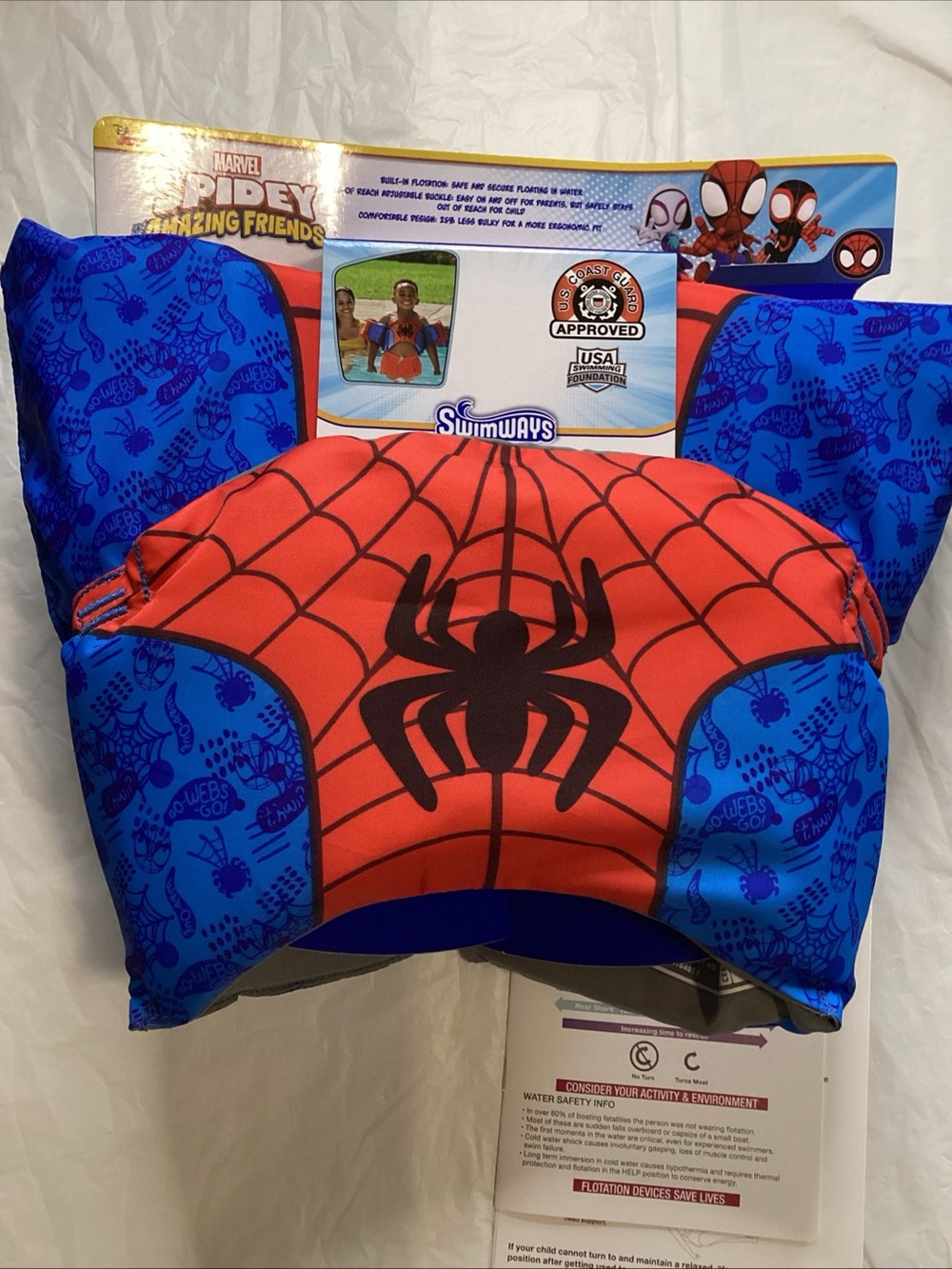 Marvel Spider-Man Red and Blue Kids Swim Float Vest
